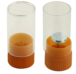 EM-Tec SB1 single pin mount storage & transport tube  for a single Ø 12.7 or Ø 19mm pin stub